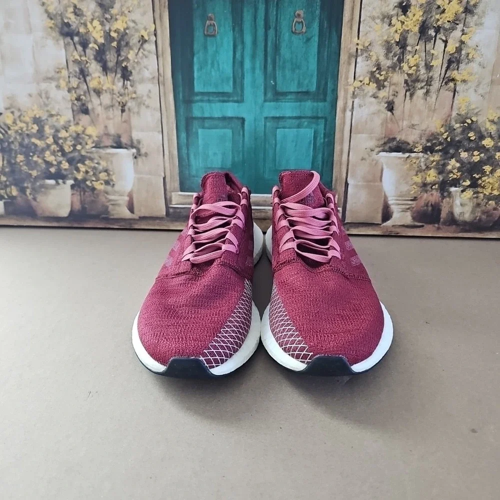 NEW Adidas Pureboost Womens Shoes Sneakers Size 9.5 Red‎ White B75768 Running